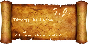 Tárczy Julianna névjegykártya