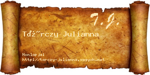 Tárczy Julianna névjegykártya